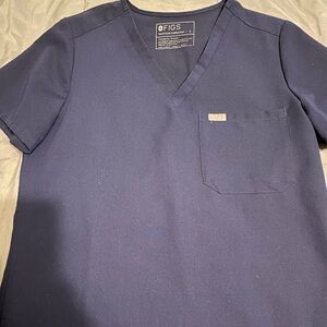 FIGS scrub top size small navy blue